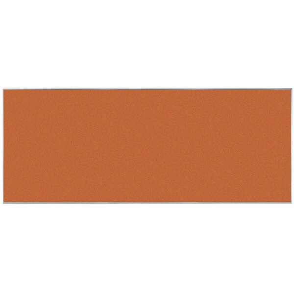Aarco VIC Cork Bulletin Board w/ a Clear Satin Anodized Al Frame, Tangerine Zest 48''Hx120''W DW48120211 - main