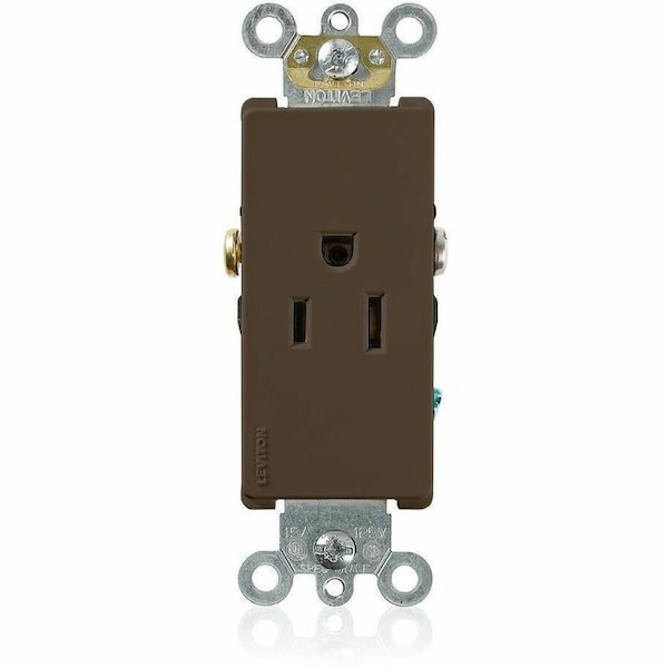 Leviton Commercial Grade Decora Receptacle, 15 Amp, 125 Volt 16251 - main