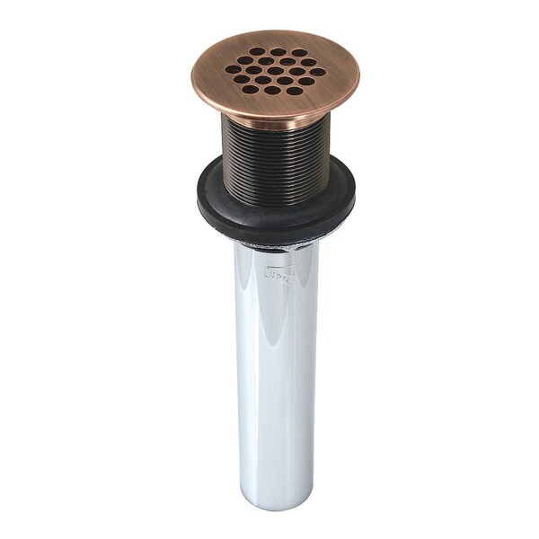 Kingston Brass Grid Drain without Overflow, Antique Copper KB400AC - main