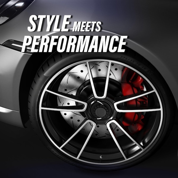 Ds-One Front Coated Drilled Slotted Disc Brake Rotors Pair For