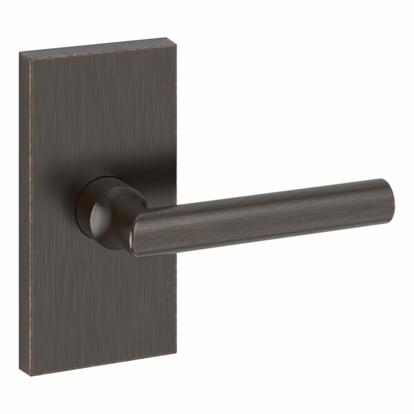 Baldwin Passage Tube Lever and Contemporary 5in Rose with 6AL Latch and Dual Strike Venetian Bronze Finish PSTUBCFR112 - main