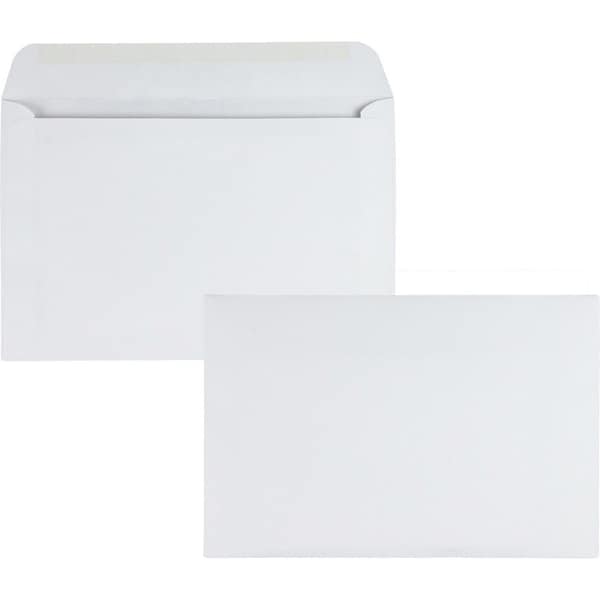 Quality Park 37181 Open Side Booklet Envelope Contemporary 9 x 6 White 500/box 37181 - main