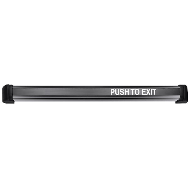 Securitron Push to Exit Bar, Black, Width 36 In. DSB-BK - main