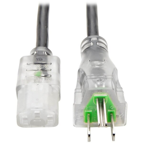 Eaton Tripp Lite Series Hospital-Grade Power Cord, NEMA 5-15P to C13 - Green Dot, 13A, 125V, 16 AWG, 6 P006-006-HG13CL - main