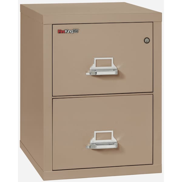 Fireking 2 Drawer, 1 Hr Fire & impact rated, 25" depth Letter Taupe 2-1825-CTA - main