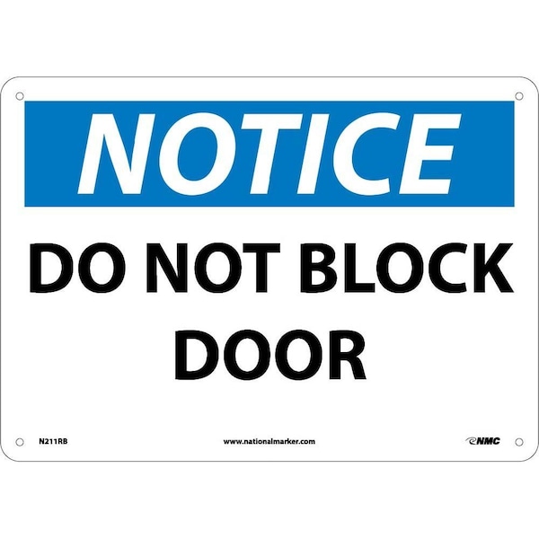 Nmc Notice Do Not Block Door Sign, N211RB N211RB - main