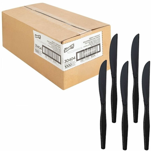 Genuine Joe Heavyweight Knife - Black, 1000PK GJO30404 - main