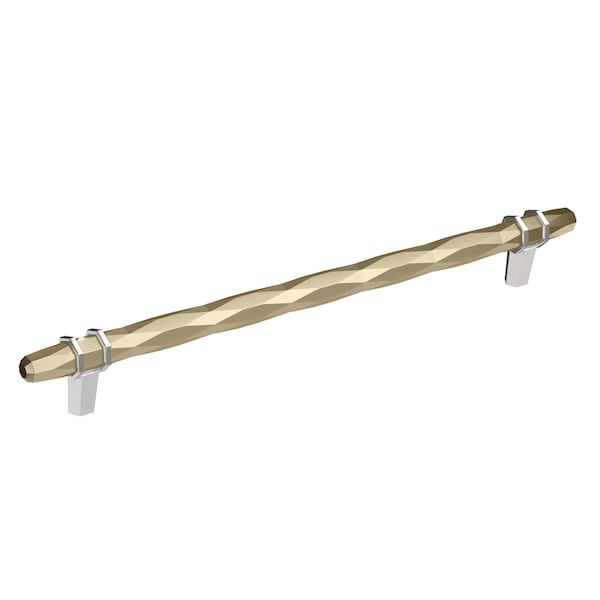 Amerock London 10-1/16 in 256 mm Center-to-Center Golden Champagne/Polished Chrome Cabinet Pull BP36664BBZ26 - main