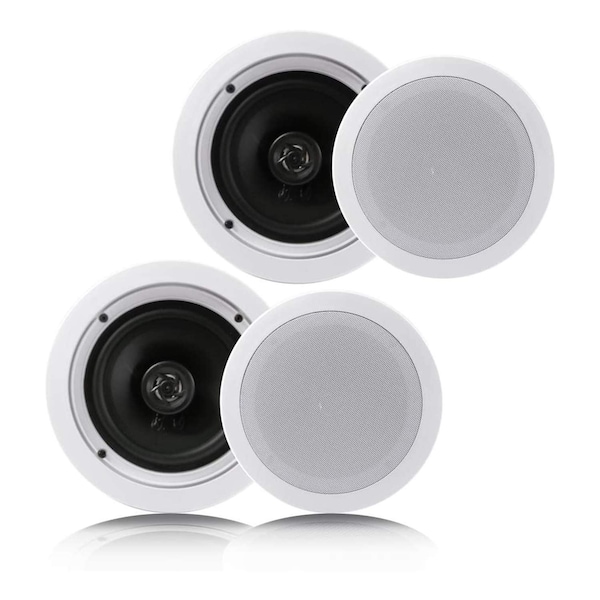 Pyle Pyle 6.5" In-Wall / In-Ceiling Speakers, 2-Way Flush Mount Home Speaker Pair, 200 Watt (Pair) PDIC1661RD - main