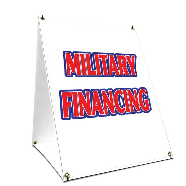 Signmission Military Financing, 36 Inch x 24 Inch A-frame Yard Sign, Plastic Sign SBC-2436-Military Financing - main