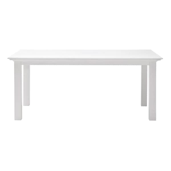 Homeroots 79" White Solid Wood Dining Table 518762 - main