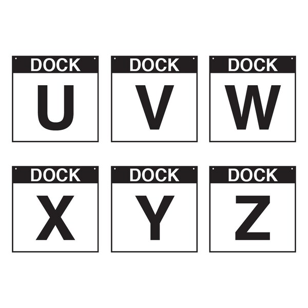 5S Supplies Loading Dock U-Z Sign - PVC - 16in x 16in DOCKU-Z-PVC-1616 - main