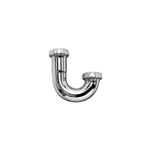 Keeney Sink Trap J Drain Pipe, Satin Nickel, 20-Ga., 1-1/2 x 1-1/2-In. 10454SN - main