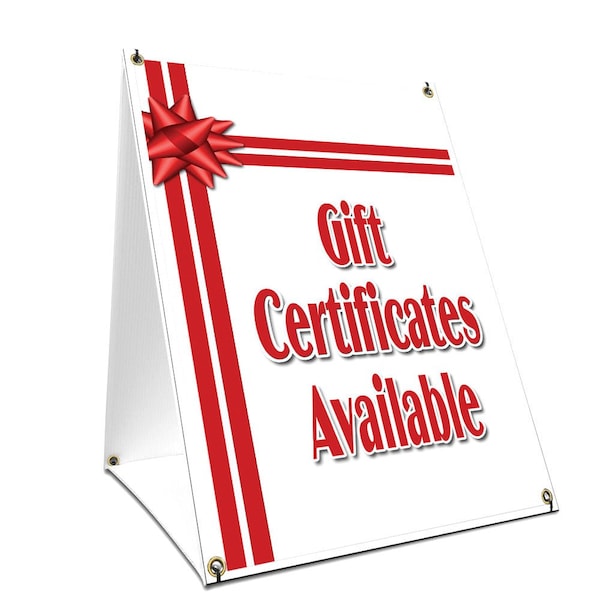 Signmission Gift Certificates, 36 Inch x 24 Inch A-frame Yard Sign, Plastic Sign SBC-2436-Gift Certificates - main