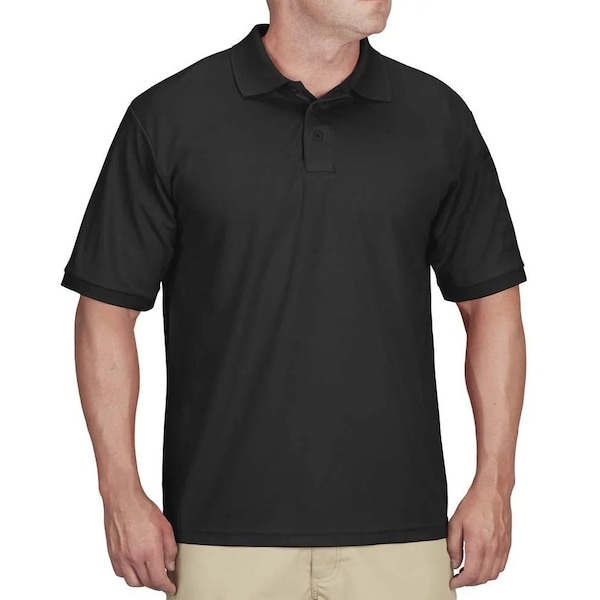 Propper Men's Uniform Polo, 100% Polyester Pique, 3 Button, 1 Pen Pocket(s), Black, 7XL F5355 - main