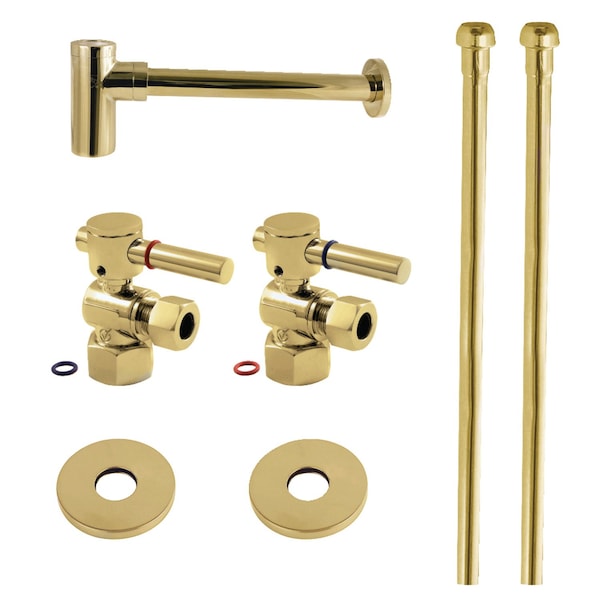 Kingston Brass Plumbing Sink Trim Kit with Bottle Trap, Polished Brass CC43102DLLKB40 - main