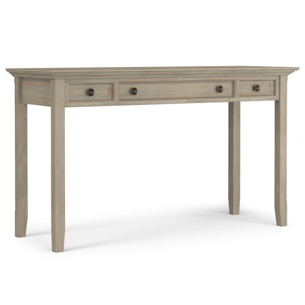 Homeroots 54" Gray Solid Wood Computer Desk 640683 - main