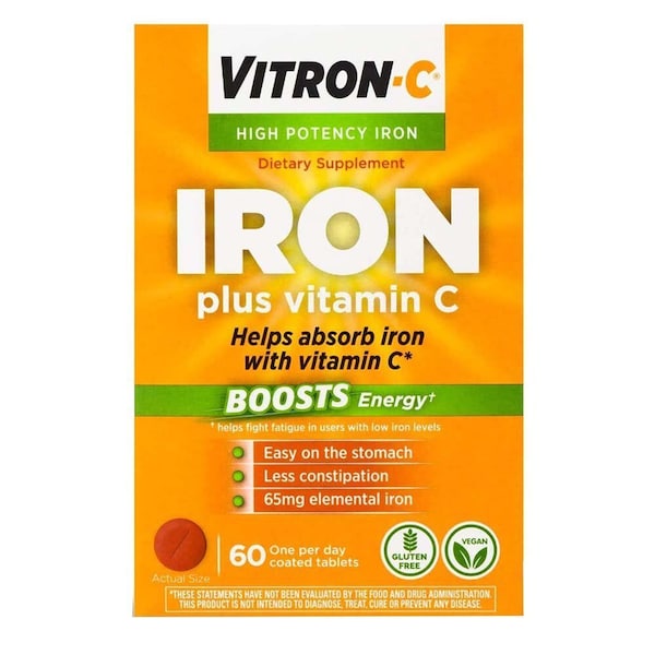 Vitron-C Ascorbic Acid / Iron Supplement, 125-65mg, 60PK 699765_BT - main