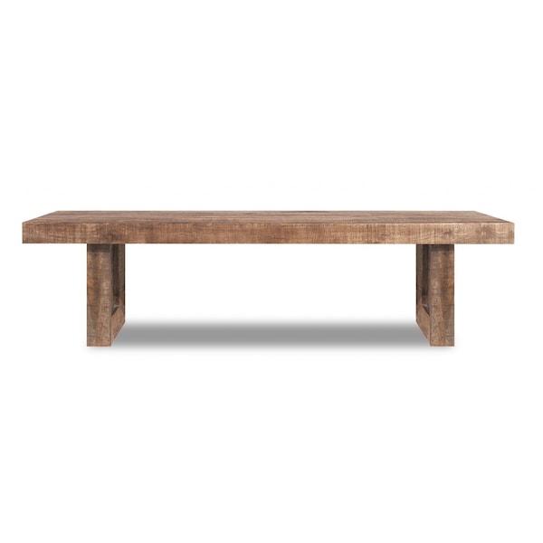 Homeroots Solid Mango Wood Dining Bench 379813 - main
