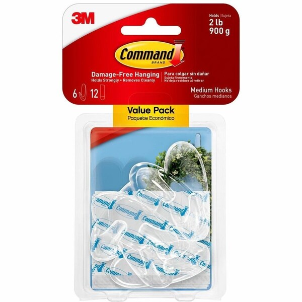 3M Hook, White, Powder Coated, 2 7/16" H MMM17091CLR6ES - main