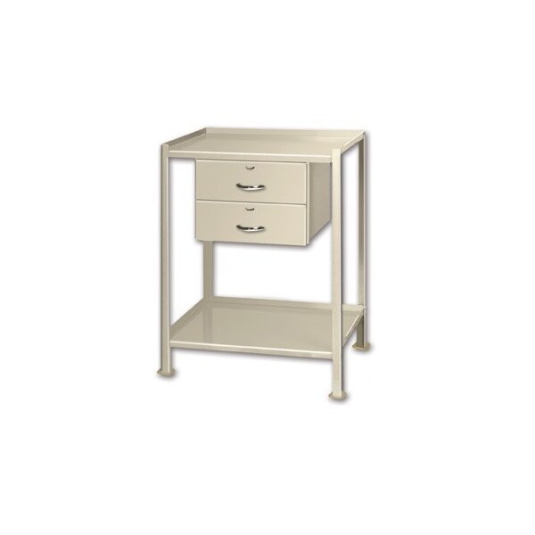Pucel Utility Table with 2 Drawers, 20 in W x 28 in D x 31 in H, Gray TU-2028-2-2D - main