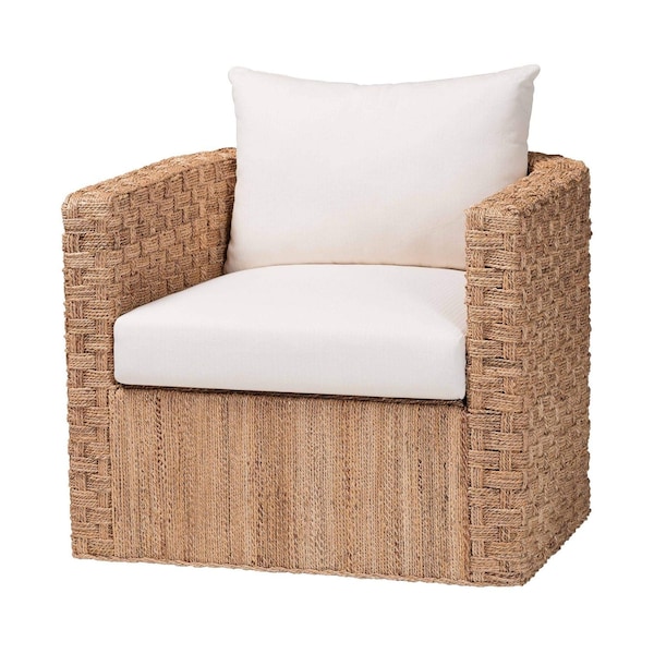 Bali & Pari Rhinos Bohemian Light Brown Seagrass Tuxedo Arm Chair 256-13849-ZORO - main