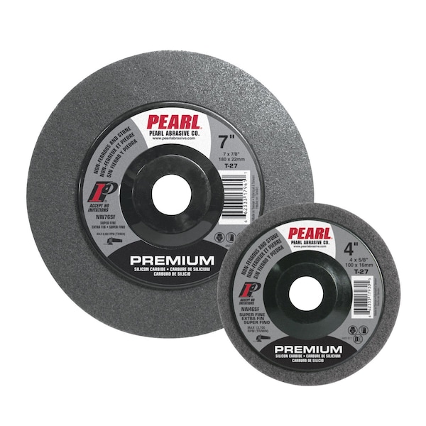 Pearl Premium Surface Prep Wheel 4-1/2 x 7/8 SC Grey, Super Fine Grit NW45GSF - main
