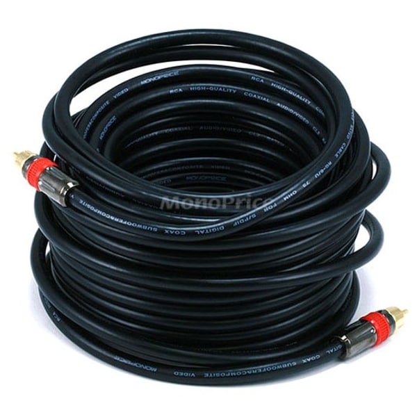 Monoprice A/V Cable, RCA Coaxial M/M, CL2 rated, 50ft 2684 - main