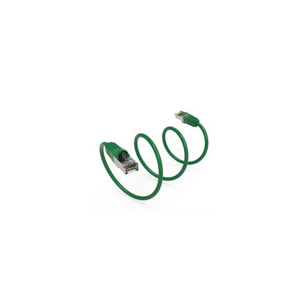 Cable Wholesale Shielded S/FTP Cat6 Ethernet Patch Cable, Snagless/Molded Boot, 26AWG, Green, 25 foot 12X8-55125 - main