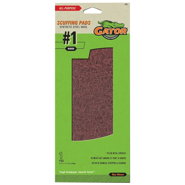Gator Finishing 4.5 x 11 in. Synthetic Steel Wool Scuffing Pads, #1 7320 - main
