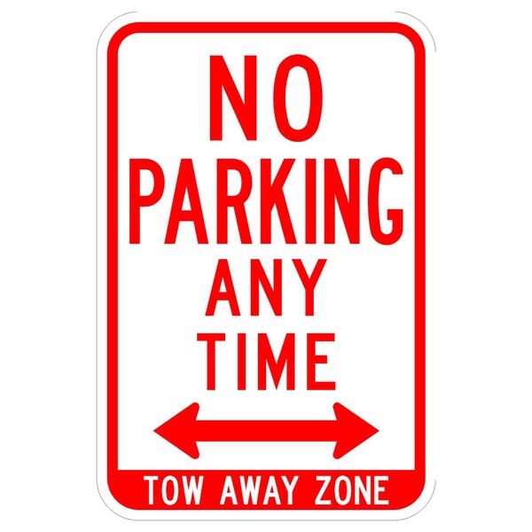Sign Solutions Usa Parking Sign, 12 in W, Aluminum Sign, White DCS12DWT1218CUS00138 - main