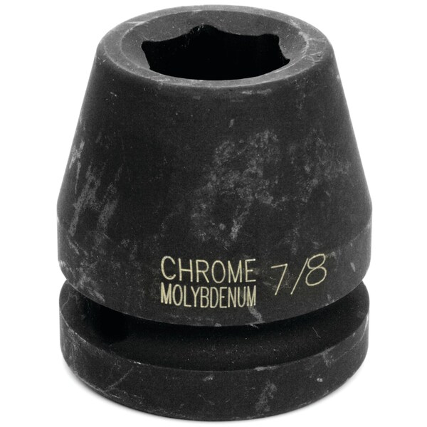 Performance Tool 1 in. Dr. 7/8 in. 6pt Impact Socket, Chrome Moly, Black Oxide M745-12 - main