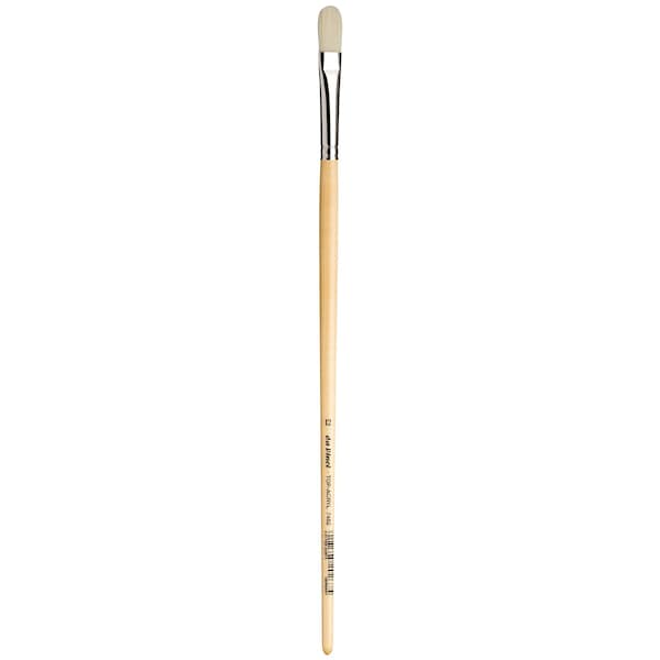 Da Vinci TOP-ACRYL White Brush, Synthetic, Acrylic & Oil, Filbert, Series 7482, Size 12 VA-7482_12 - main