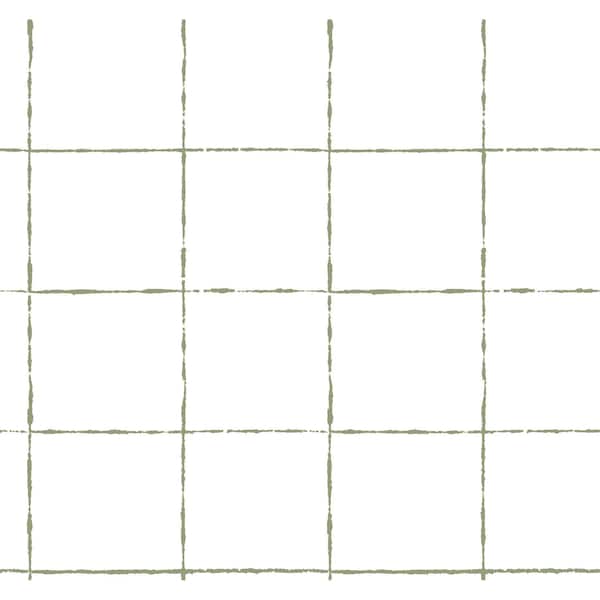 York Wallcoverings La Vitre Plaid Leaf Wallpaper ZM2852 - main