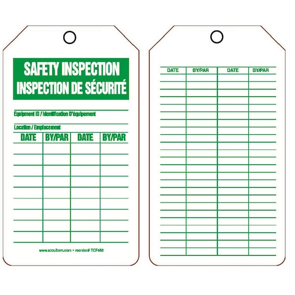 Accuform Adhesive Dura-Poly, 3 in Width, 0.025 in Height, , 5 PK TCF465PTM - main