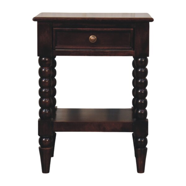 Homeroots 24" Brown Solid Wood Two Drawer Nightstand 701740 - main