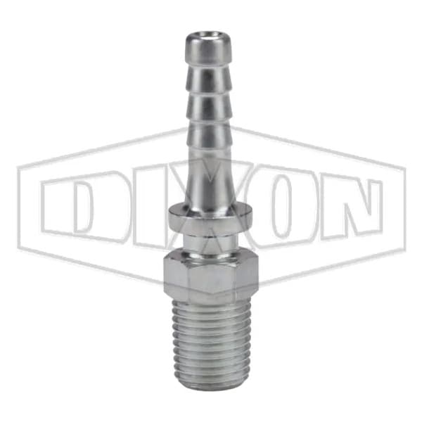 Dixon 3500 Nipple, 1/8 x 1/4 In, Mnpt x Hose Shank, Steel, Zinc Plated, Domestic 3501 - main