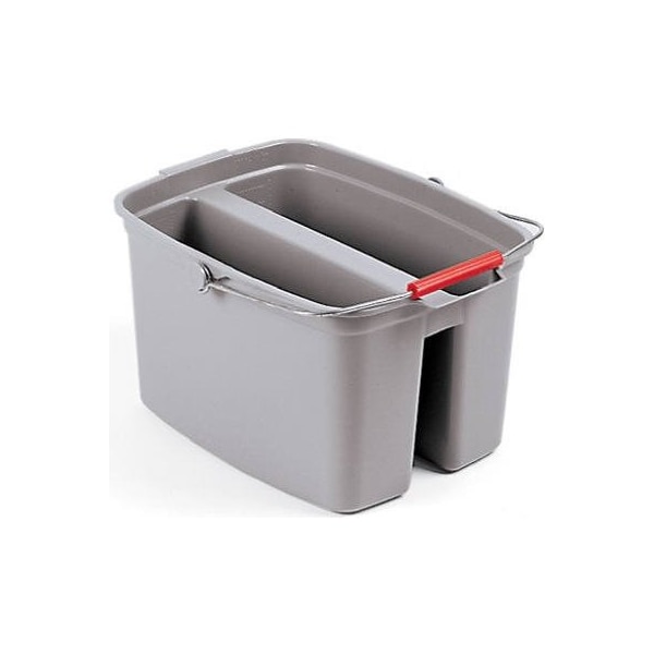 Rubbermaid Commercial Pail 19Qt 2 Well Plasgry FG262888GRAY - main