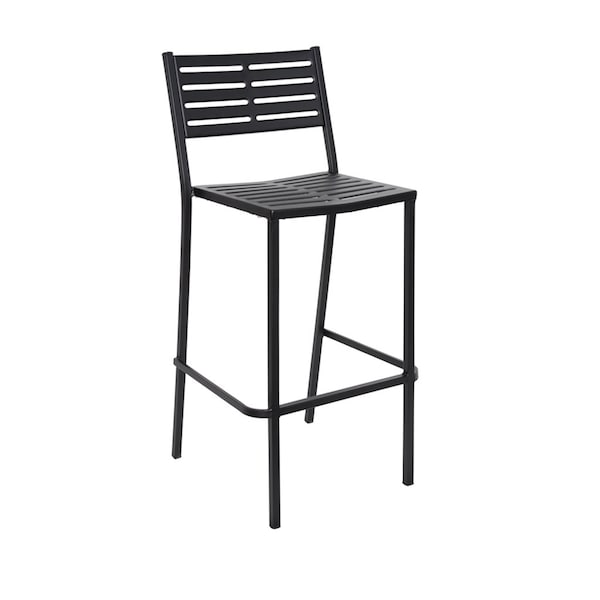 Bfm Seating Daytona Stacking Patio Dining Barstool Sand Black SU2810BBL - main