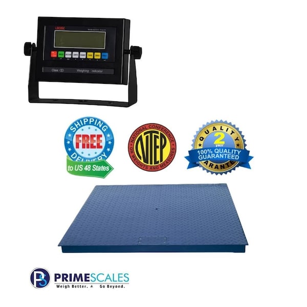 Prime Systems Pallet Scale 3' x 3' Floor Scale 36x36 Heavy Duty 2500 lbs PS-2500-3636 - main