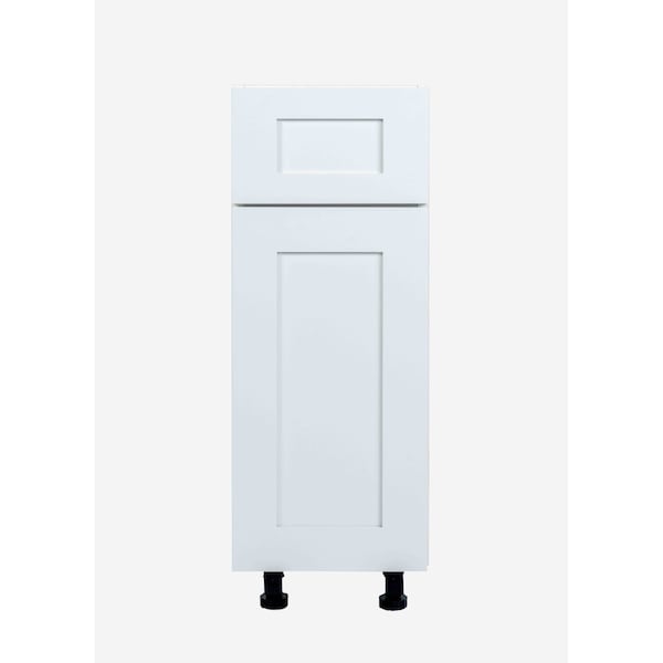 Cambridge Everest 15 in. W x 24 in. D x 34.5 in. H Ready to Assemble Shaker Base Kitchen Cabinet in White SA-B15-SW-KIT - main