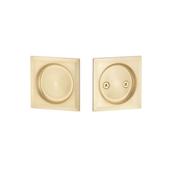 Emtek Pocket Door Locks Passage Satin Brass EETPDSQU62SB - main