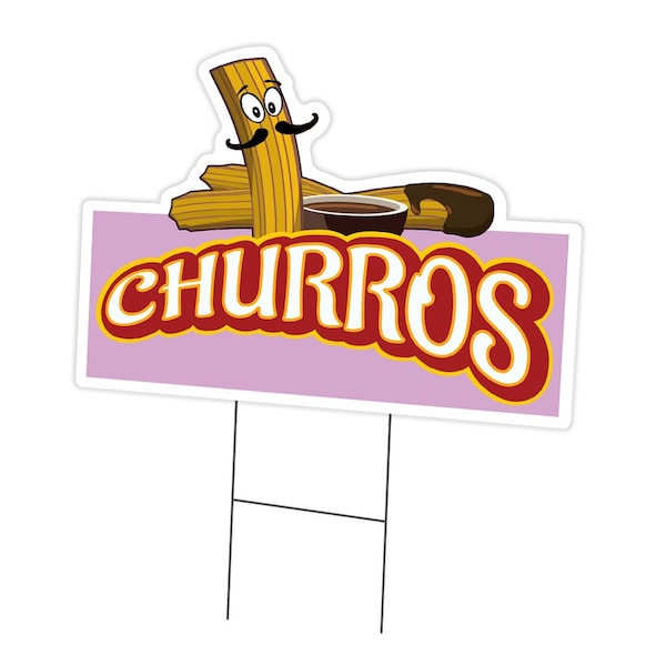 Signmission Churros Yard Sign & Stake outdoor plastic coroplast window, C-DC-1824-Churros C-DC-1824-Churros - main