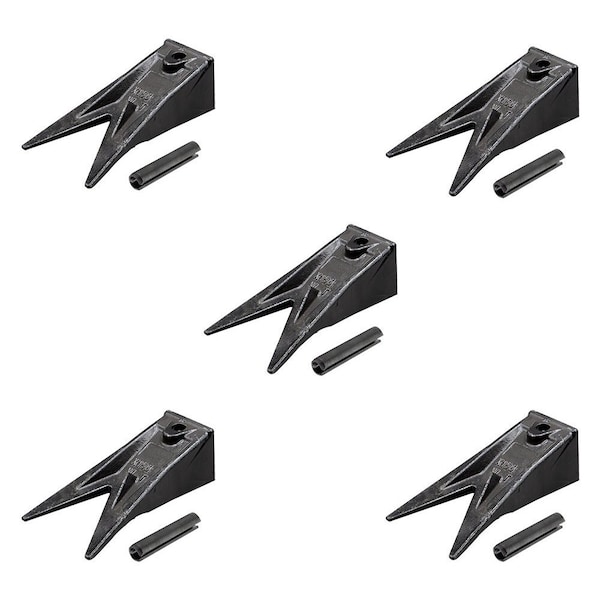 Mytee Products Viking Hensley-Style X156WT-CT Twin Tiger Bucket Tooth w/ 156LPN Flexpins, 5PK EM-X156WT-PIN-156Lx5 - main
