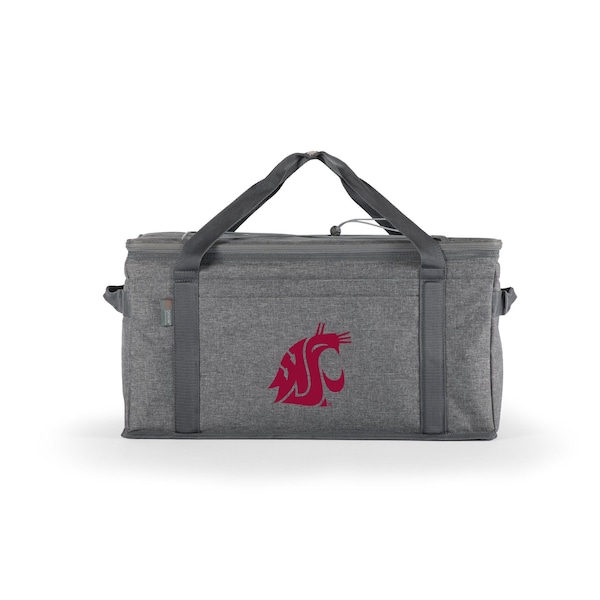 Picnic Time Family Of Brands NCAA Washington State Cougars 64 Can Collapsible Cooler, Large Insulated Soft Cooler Bag 716-00-105-634-0 - main