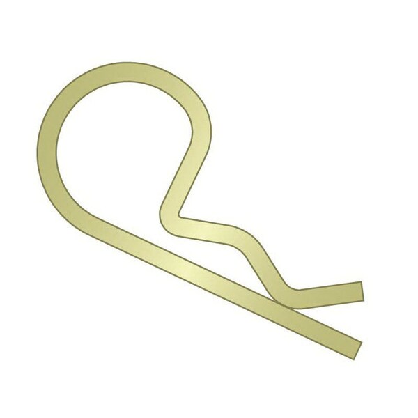 Huyett Bridge Pin, Zinc Yellow Spring Steel, 0.092 in Wire Dia x 1.875 in L x Fits 3/8 in to 7/16 in Shaft BPY-2105 - main