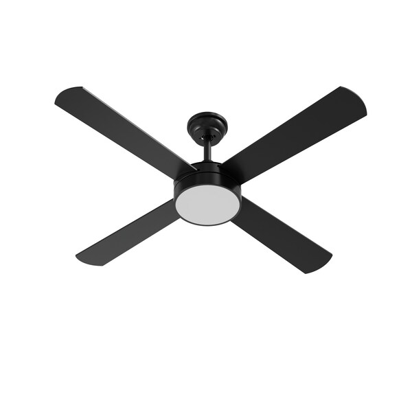 Afx Bryant - 52in 4 Blade LED Ceiling Fan - Black Finish BYTN524LACBKBK-WS - main