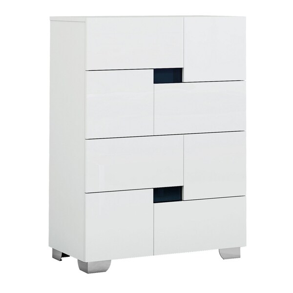 Homeroots 44" Superb White High Gloss Chest 329642 - main