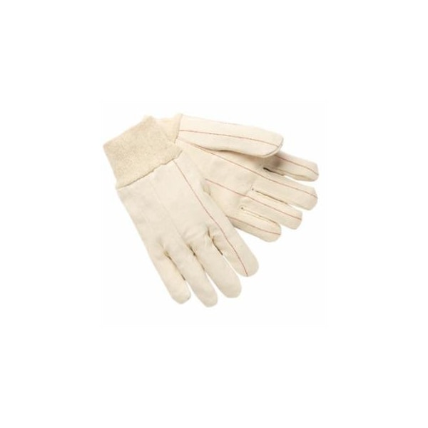 Mcr Safety Hot Mill Gloves, Large, Natural, 18 oz Cotton, Double Palm, 12PK 127-9018C - main
