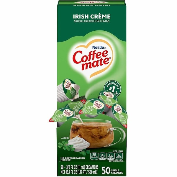 Nestle Professional Coffee mate Liquid Creamer Tub Singles, GlutenFree, Emerald Green, 50PK NES35112 - main